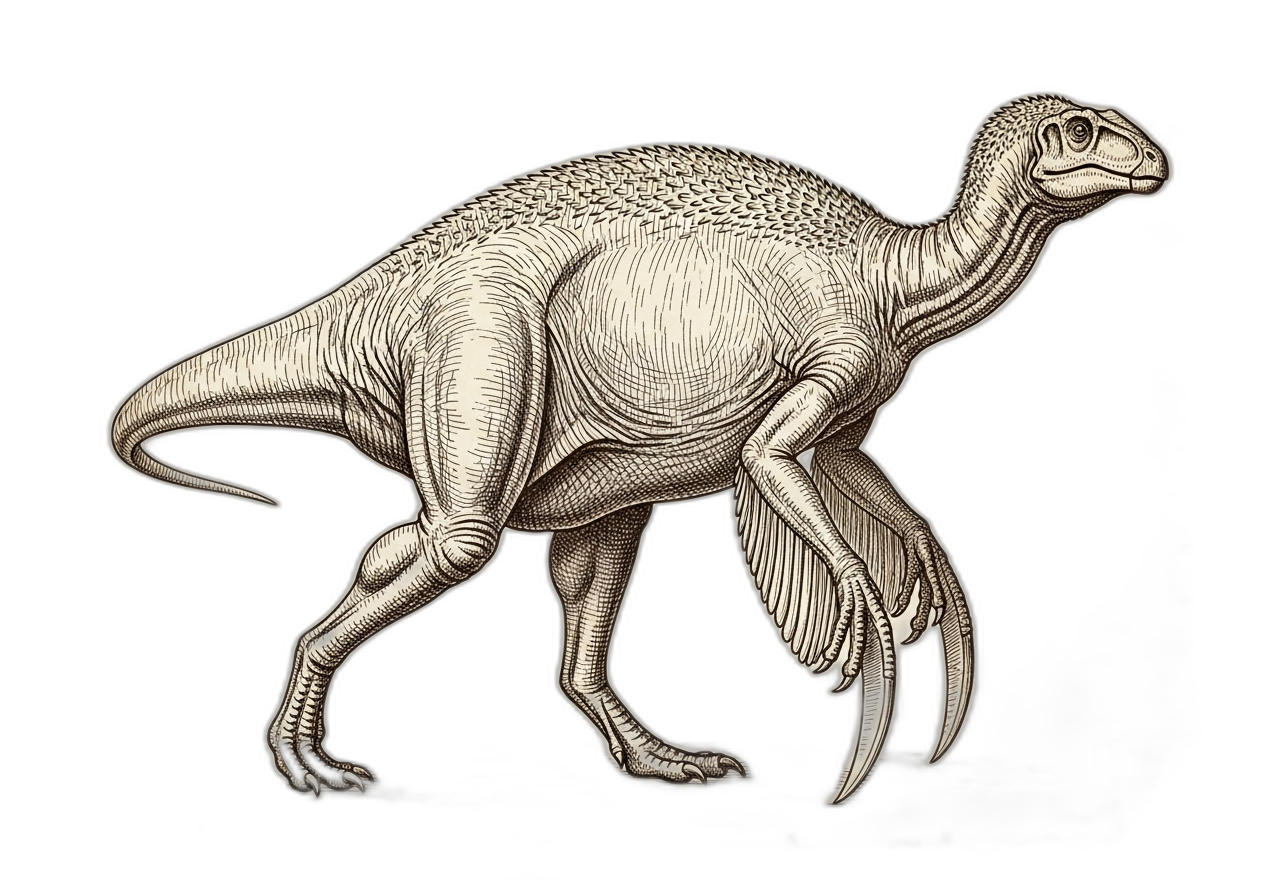 AI Reconstruction of Therizinosaurus cheloniformis, generated in 2026 AI Reconstruction of Therizinosaurus cheloniformis, generated in 2026