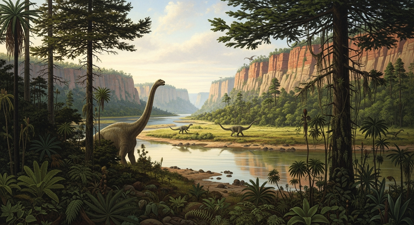 La Amarga Formation prehistoric landscape